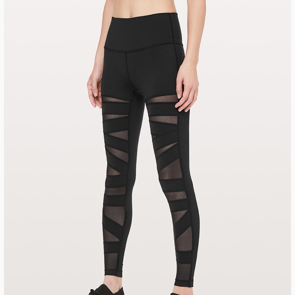 Lululemon Wunder Under Pant Tech Mesh 28” SZ 4